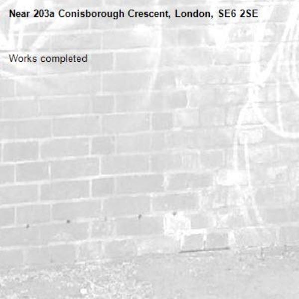 Works completed -203a Conisborough Crescent, London, SE6 2SE