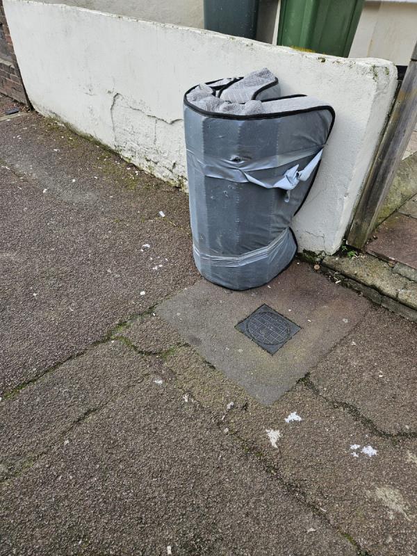 This item has been on the street for 2 weeks. No one seems to collect it from the fly tip department. Please have this removed at the earliest -50 Colchester Avenue, Manor Park, London, E12 5LE
