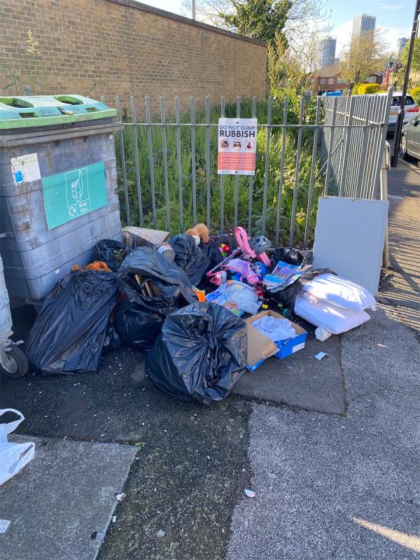Again a mountain of rubbish. Isn’t there anything the council can do to fight this constant fly tipping ?-27 Abbey Road, Stratford, London, E15 3JZ
