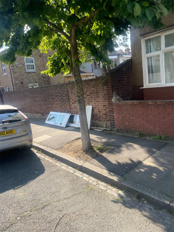 Large quantity of household flytipping - two separate piles next to each other.-2A, Louise Road, Stratford, London, E15 4NW