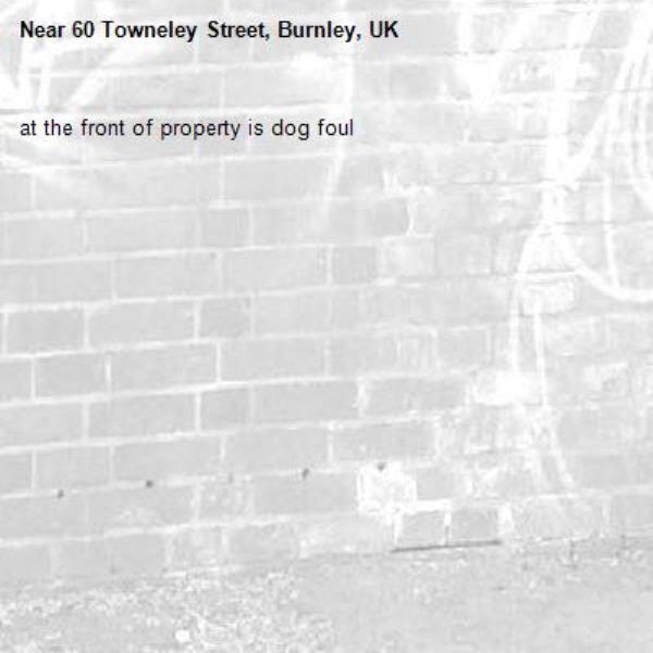 at the front of property is dog foul-60 Towneley Street, Burnley, UK