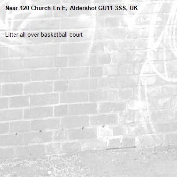 Litter all over basketball court-120 Church Ln E, Aldershot GU11 3SS, UK