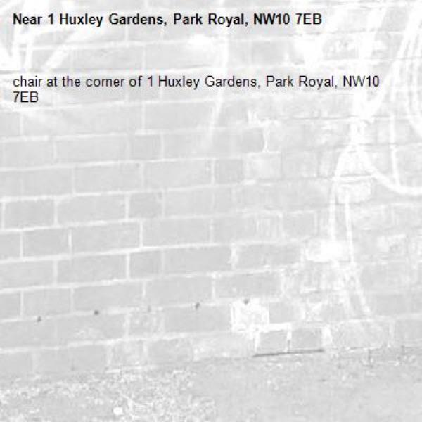 chair at the corner of 1 Huxley Gardens, Park Royal, NW10 7EB-1 Huxley Gardens, Park Royal, NW10 7EB