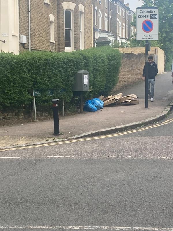Cardboard has been dumped -Flat 1, 36 Manor Park, London, SE13 5RN