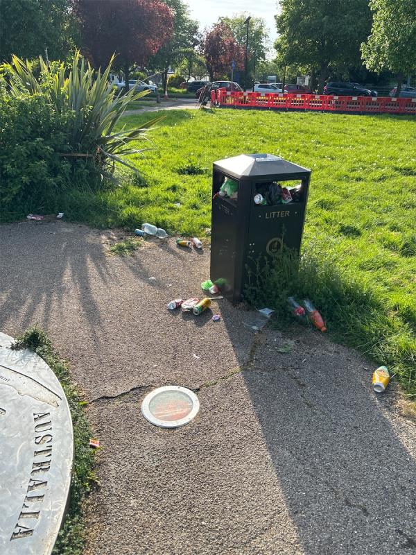 Please could you attend to the overflowing litter bins that are attracting vermin.  The bin is used regularly but not emptied frequently so it overflows and attracts rodants -14 Braemar Close, Leicester, LE4 7PL