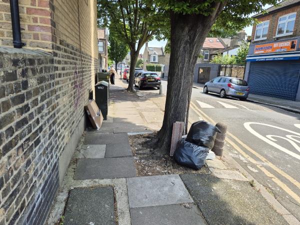 More rubbish at this spot. Will some enforcement action be taken please-56A, Liddington Road, Stratford, London, E15 3PJ