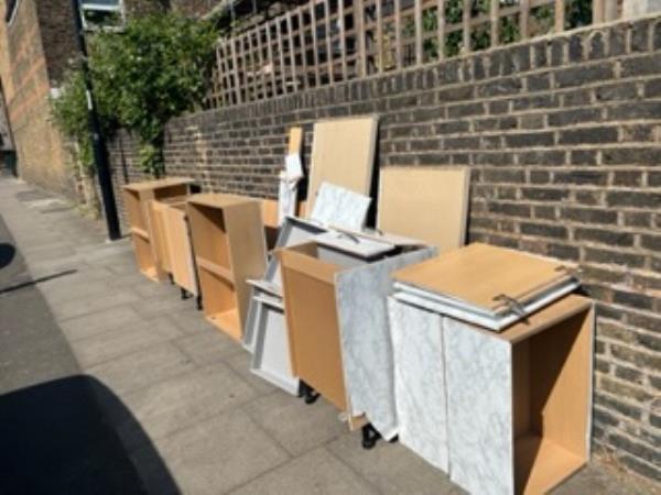 Flytipping of cupboards and draws. -1A Kemble Road 