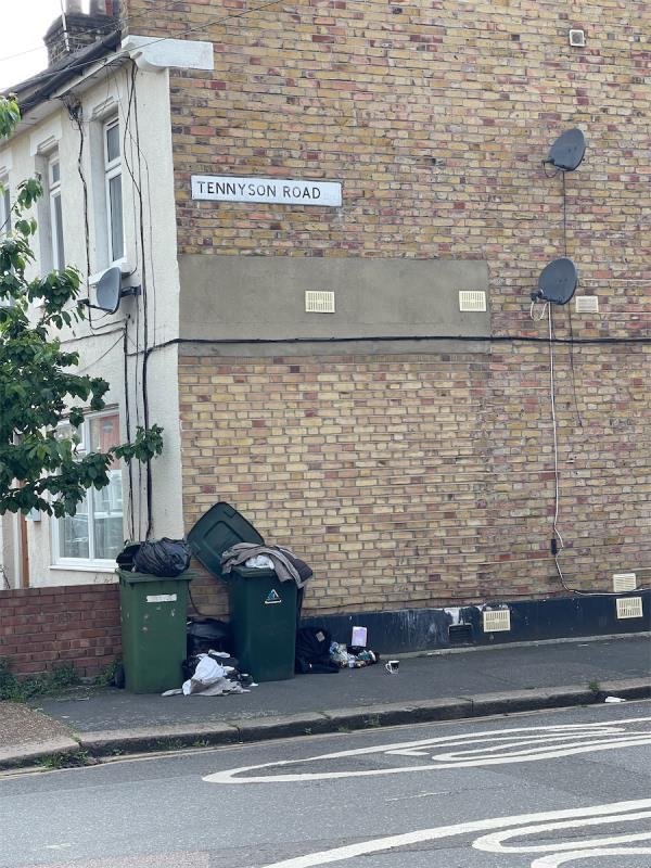 Bins. Trash-102 Faringford Road, Stratford, London, E15 4DF