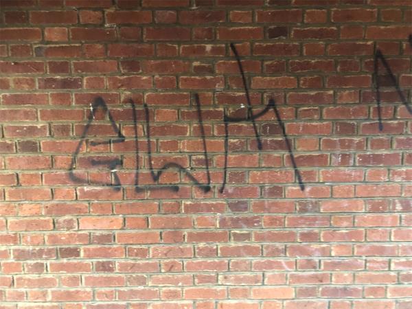 12 Mirror Path. Remove graffiti from side wall-9 Mirror Path, Grove Park, London, SE9 4NY