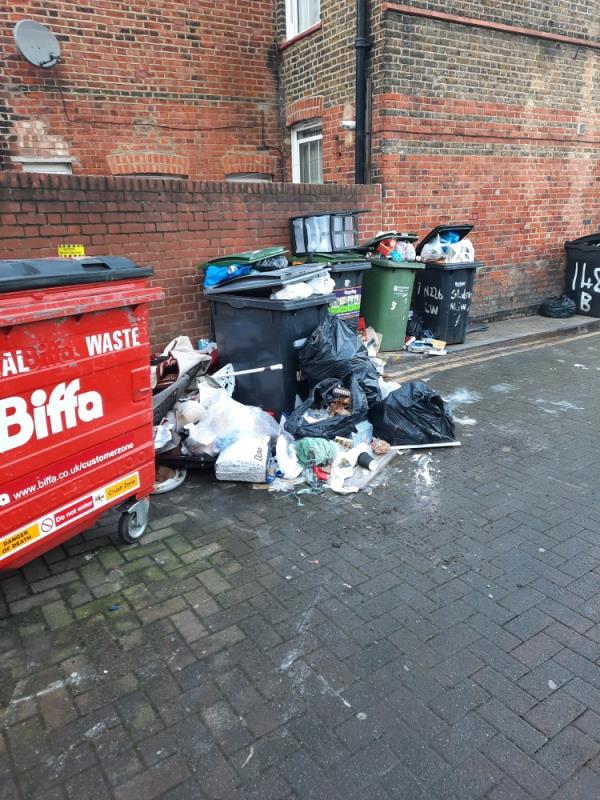Dumped rubbish -1 Gladstone Mews, London, N22 6EB