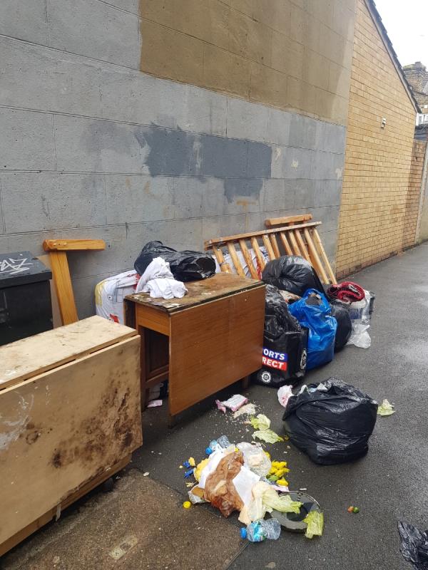Flytipping including furniture-53 Perth Road, Plaistow, London, E13 9DS