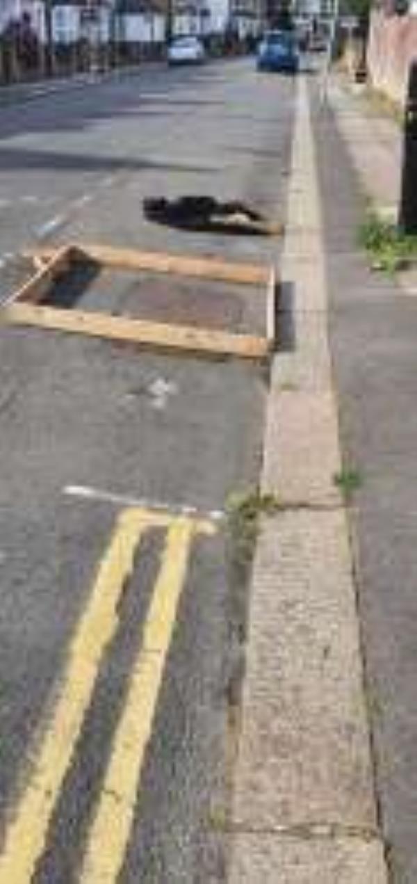 Please clear wood and frame from road way.
Reported via Fix My Street-98 albacore crescent