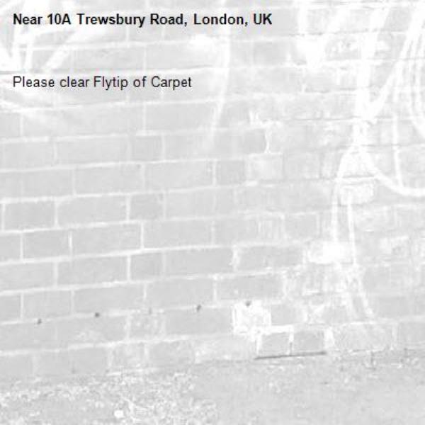 Please clear Flytip of Carpet
-10A Trewsbury Road, London, UK