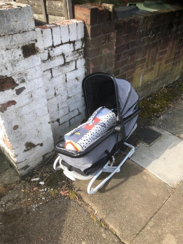 Outside no 4. Please clear a pram-2 Clayhill Crescent, Grove Park, London, SE9 4JB