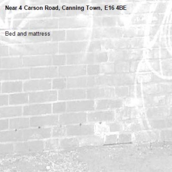 Bed and mattress -4 Carson Road, Canning Town, E16 4BE