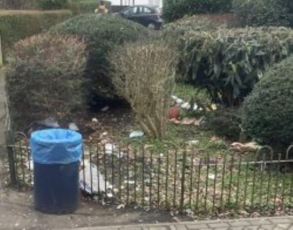 Rubbish here in green area needs removing please
-7 Riddons Road, Grove Park, SE12 9RB, England, United Kingdom