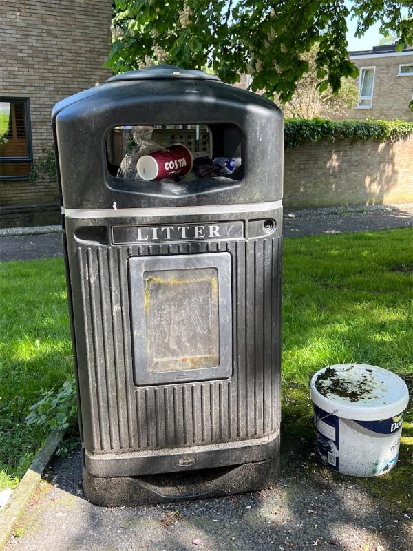 The bin has been missed again. I have reported to the estate caretakers who tell me it’s not their job to empty. -5 High Level Drive, London, SE26 6XT