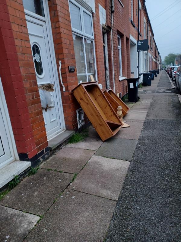 More rubbish outside the same house. It's around 55 Paget Rd. Usual place-72 Paget Road, Leicester, LE3 5HL