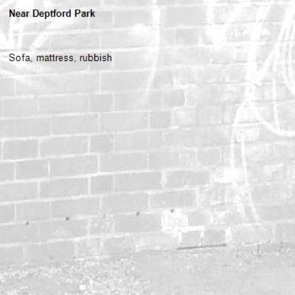Sofa, mattress, rubbish-Deptford Park