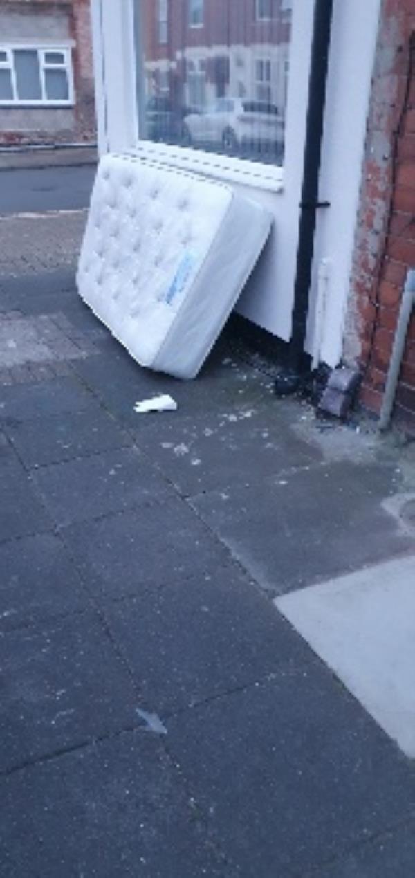 dumped mattress outside 239 western road -72 Paton Street, Leicester, LE3 0BF