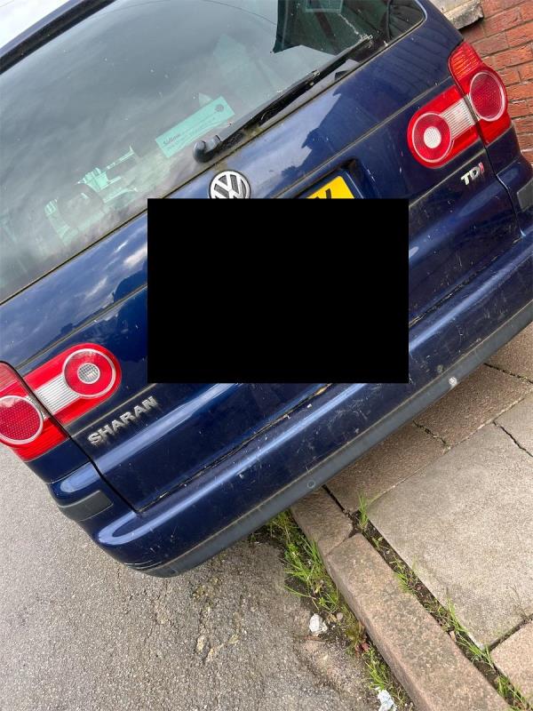 This car has been parked here for months, notice it has no mot.-1 Kegworth Avenue, Leicester, LE5 4PG