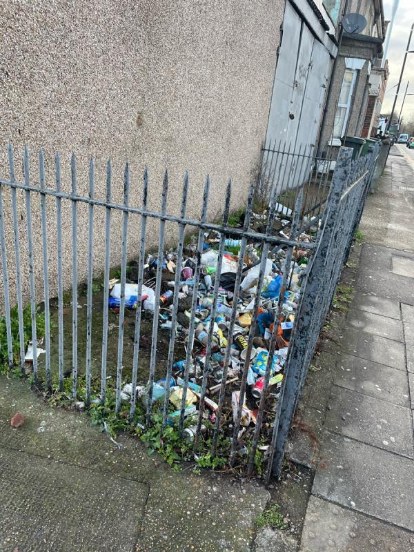 Large amount of litter dumped -16A, Green Street, Forest Gate, London, E7 8BZ