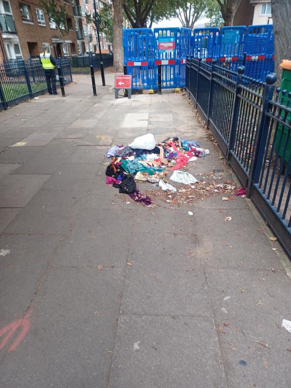Clothes litter-1 Market Street, East Ham, London, E6 2RH