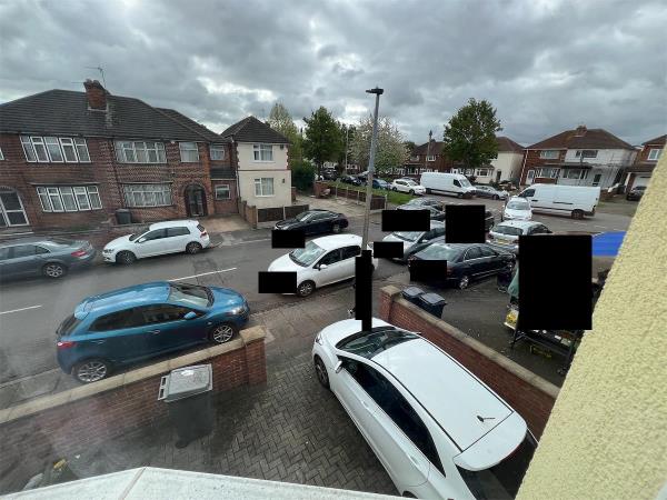 Three cars double parked making this two way road into a one way road unacceptable -84 Yorkshire Road, Leicester, LE4 6PL