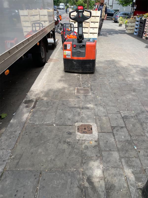 Pavement is being used to store products outside Midan 500 Greenford Road Ub6 -496-498 Greenford Road, Greenford, UB6 8SH
