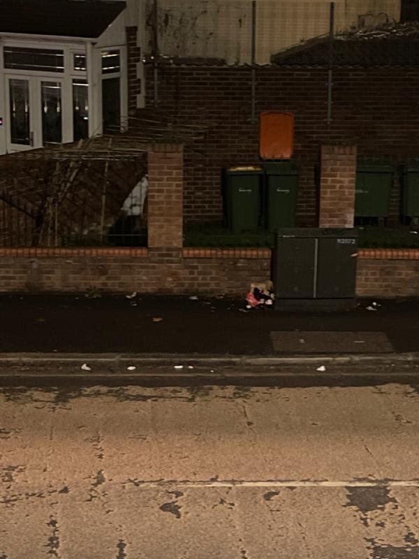 Glass bottle case has been chucked on the street and is a hazard-300 Katherine Road, East Ham North, E7 8PG, England, United Kingdom