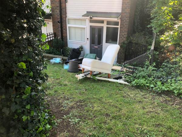Outside no 63. Please flytip from embankment -62 Vineyard Close, London, SE6 4PQ