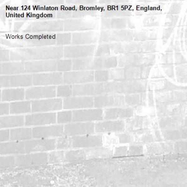 Works Completed-124 Winlaton Road, Bromley, BR1 5PZ, England, United Kingdom