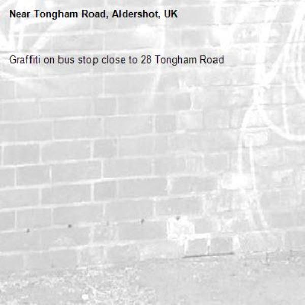 Graffiti on bus stop close to 28 Tongham Road-Tongham Road, Aldershot, UK