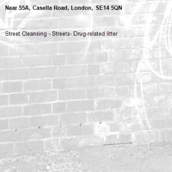 Street Cleansing - Streets- Drug-related litter-55A, Casella Road, London, SE14 5QN