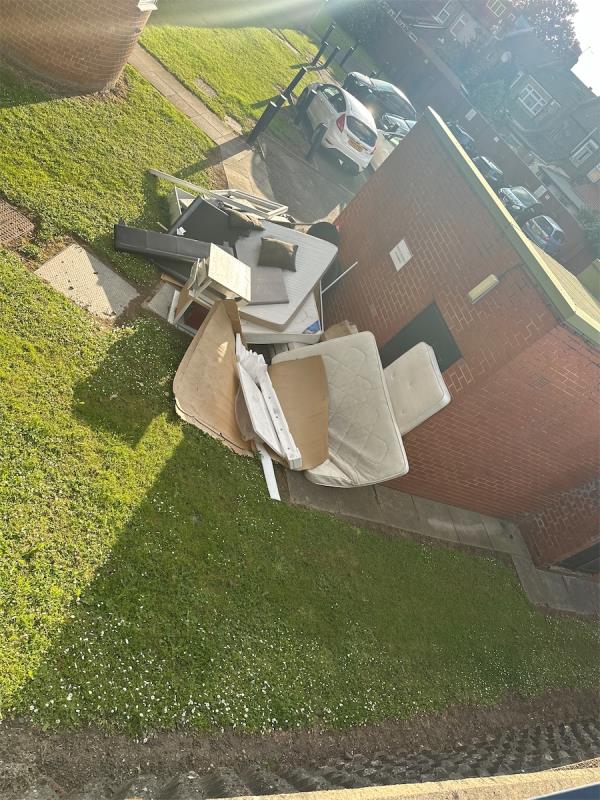 Rubbish and mattress discarded -10 Boundary Lane, East Ham, London, E13 9PD