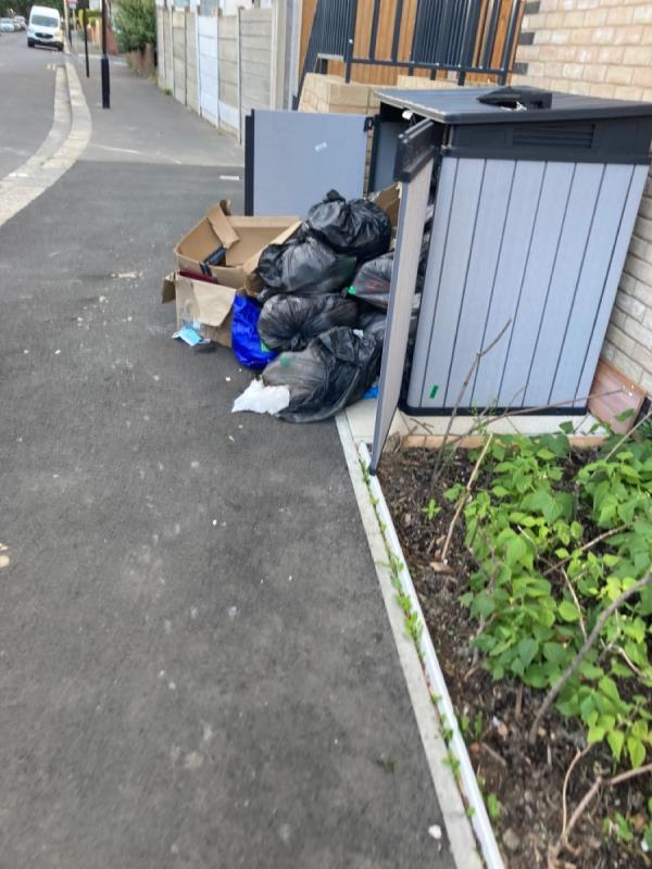 This isn’t a good solution for the rubbish for these new flats-40 Baxter Road, Canning Town, E16 3HD