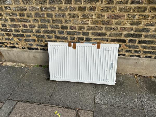 Dumped radiator-122 Faringford Road, Stratford, London, E15 4DF