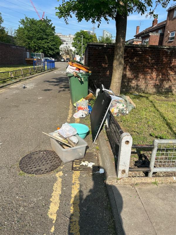 Number 1 Aldersbrook Lane has been fly tipping for the past one year now and you are STILL doing nothing about it. -10 Aldersbrook Lane, Manor Park, London, E12 5LG