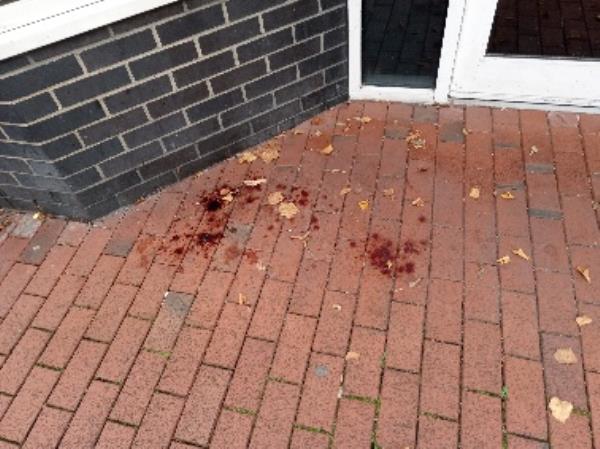 Blood in the doorway removed -10-12 The Forbury, RG1 3EJ, England, United Kingdom