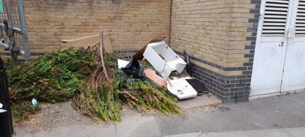 Green waste boxes bags -Cottesbrook Street, London SE14, UK